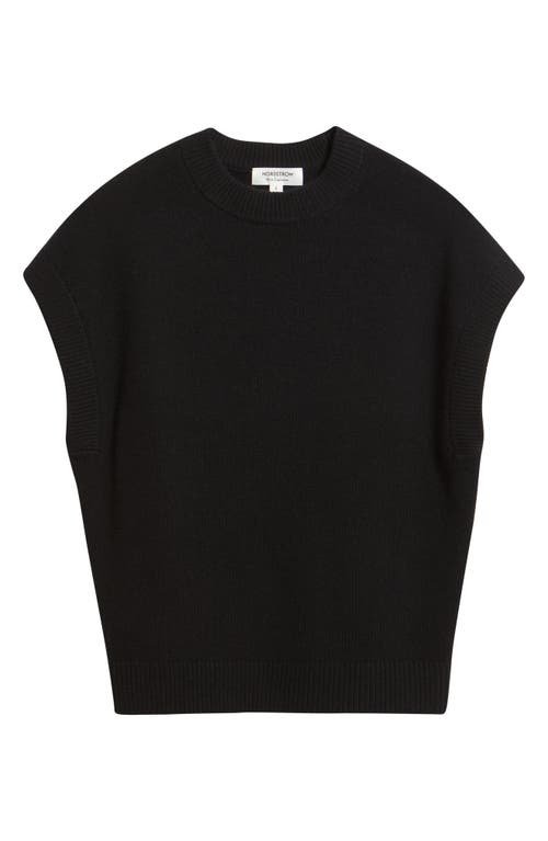 Nordstrom Cap Sleeve Wool & Cashmere Sweater In Black