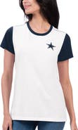 G-III 4HER BY CARL BANKS Women's G-III 4Her by Carl Banks White/Navy Dallas Cowboys Fashion Illustration T-Shirt