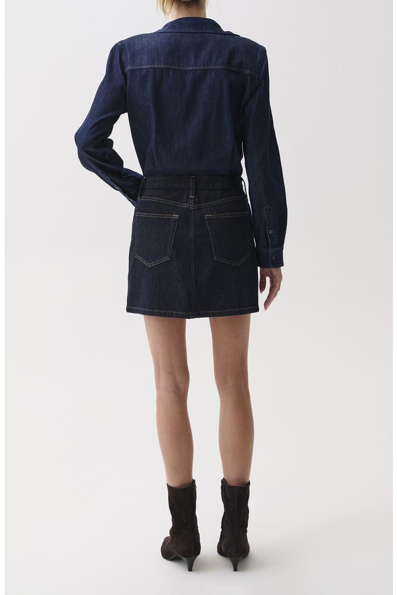 Pixie Denim Miniskirt, Alternate, color, CELESTE