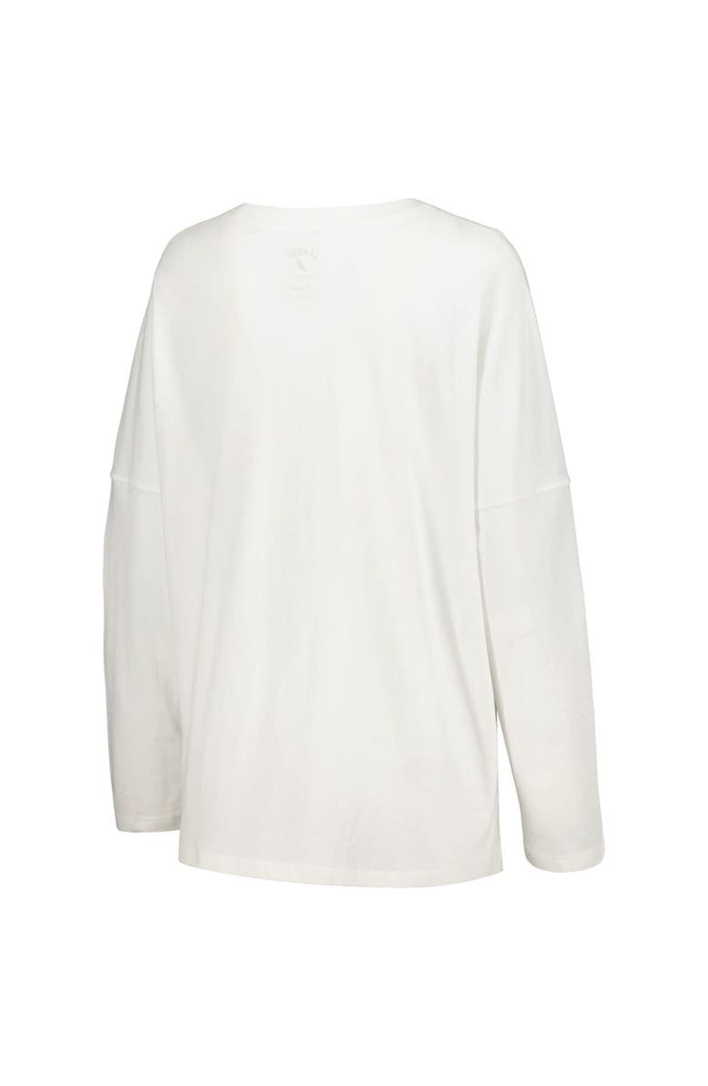 LEAGUE COLLEGIATE WEAR Women's League Collegiate Wear White Notre Dame Fighting Irish Clothesline Oversized Long Sleeve T-Shirt, Alternate, color, 