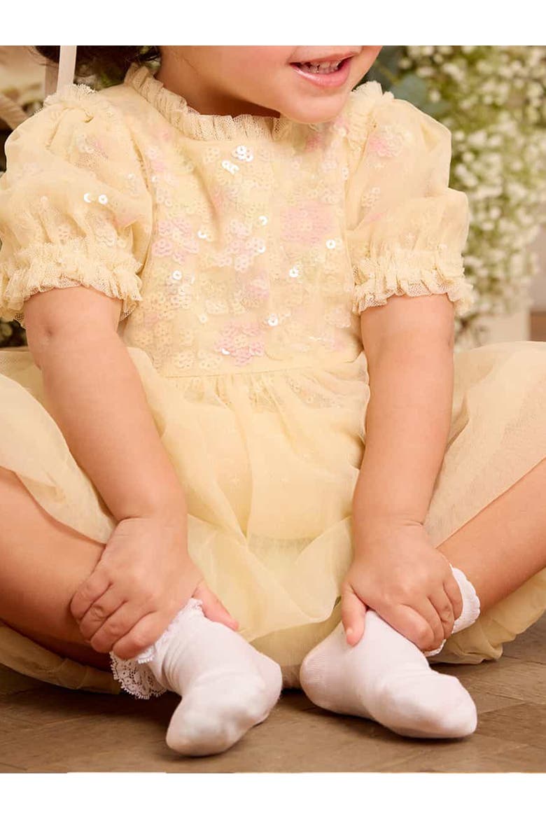 Kid's Floral Confetti Dress, Alternate, color, Buttermilk/Multi