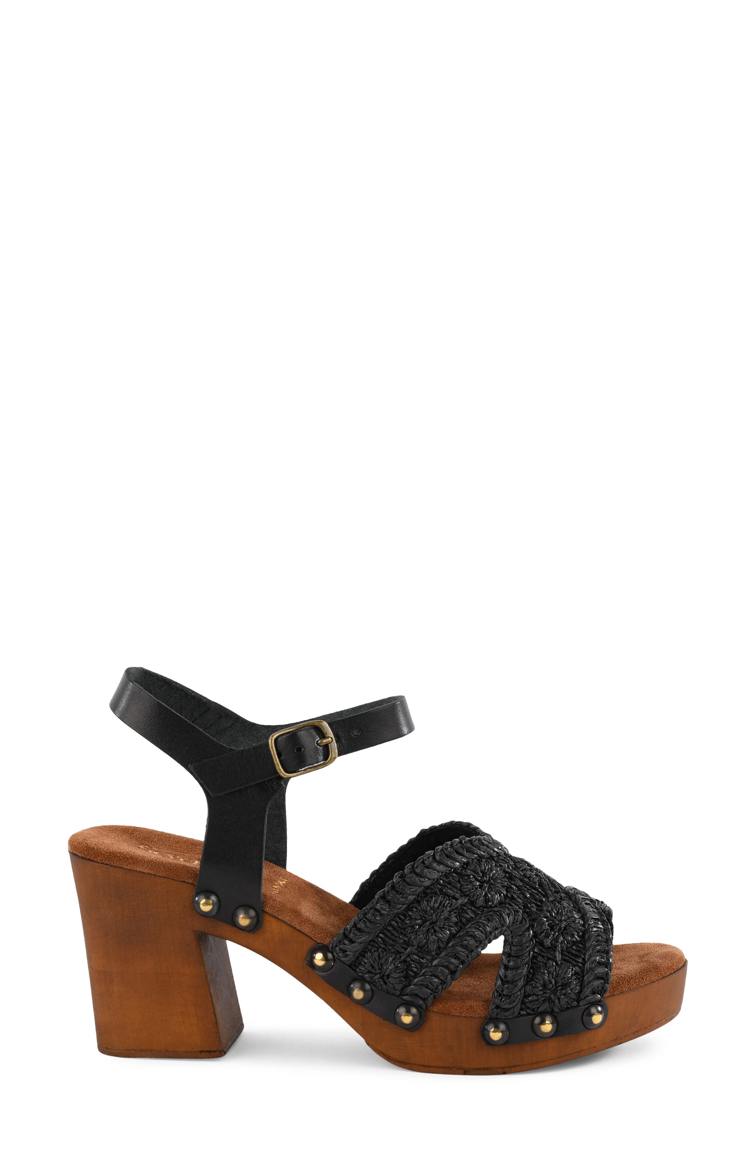 Seychelles Ravenna Ankle Strap Platform Sandal, Alternate, color, Black