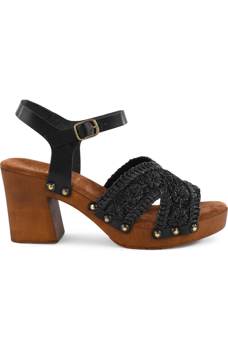 Seychelles Ravenna Ankle Strap Platform Sandal, Alternate, color, Black