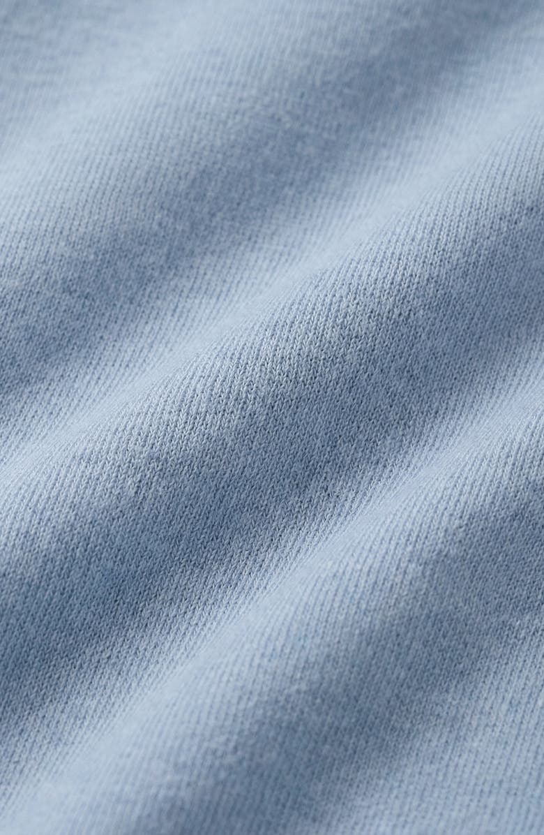 Modenaire Long Sleeve Front Tie Henley Top, Alternate, color, Heathered Light Blue