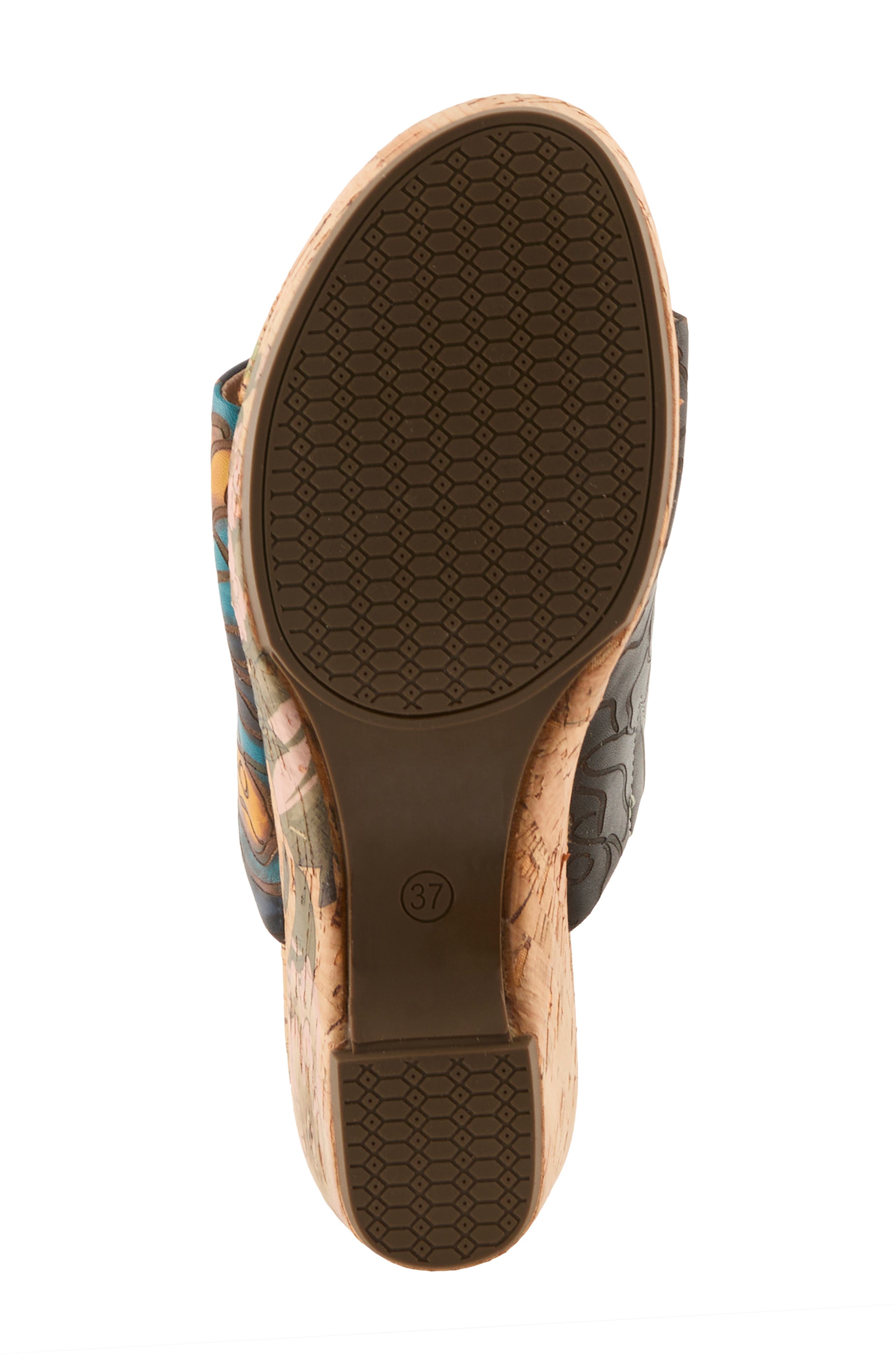 L'Artiste by Spring Step Niceneasy Platform Slide Sandal, Alternate, color, Black Multi