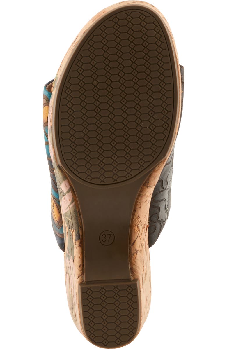 L'Artiste by Spring Step Niceneasy Platform Slide Sandal, Alternate, color, Black Multi