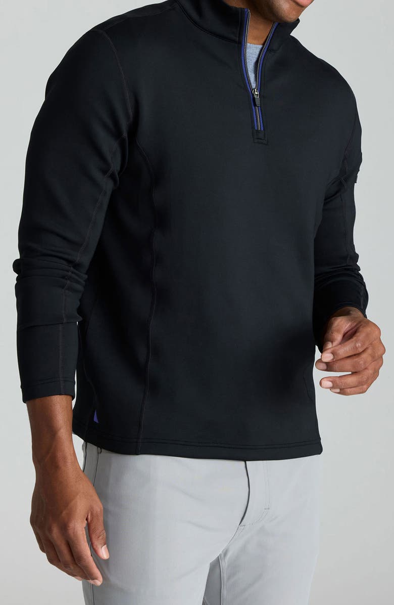 UNTUCKit Mazzano Performance Quarter Zip, Main, color, Black