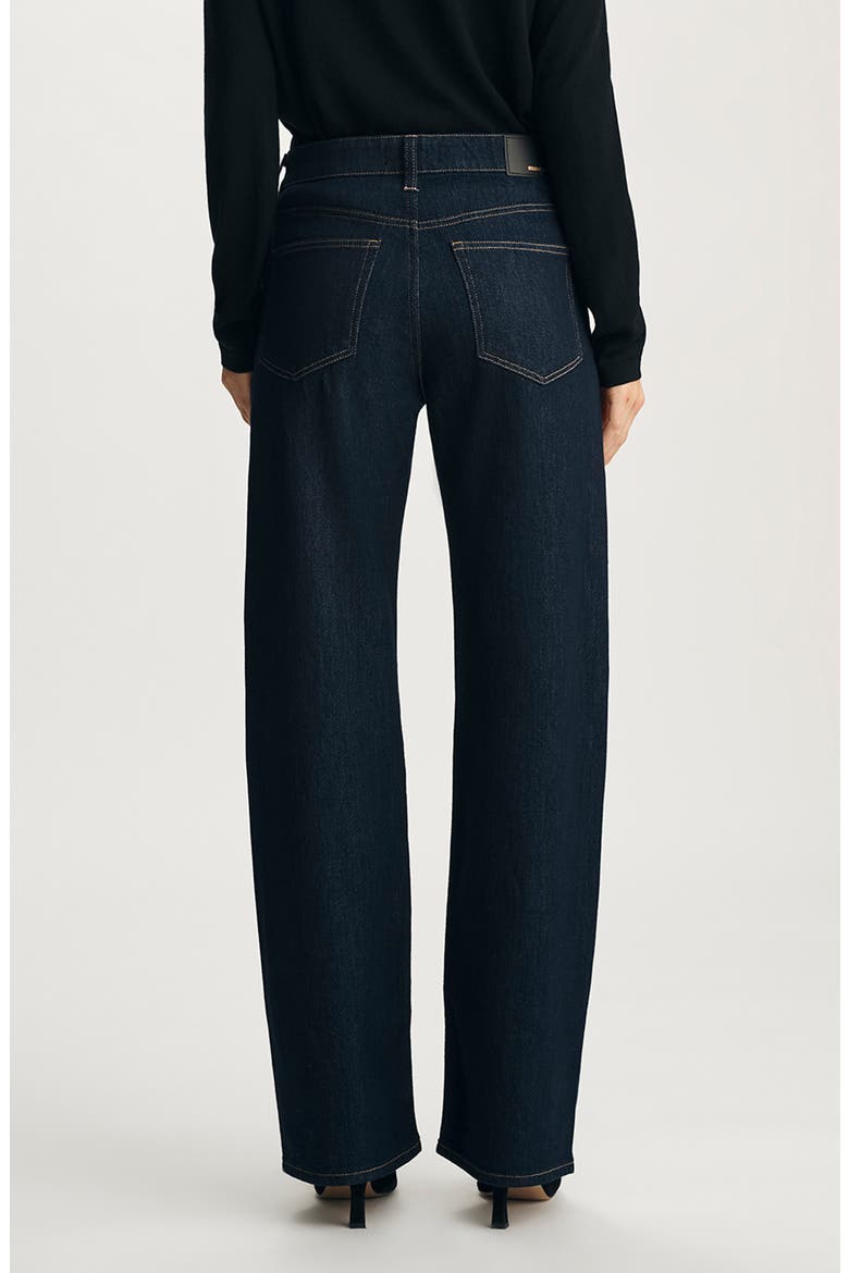 Taylor High Waist Wide Leg Jeans, Alternate, color, DARK BLUE SHINY GOLD PREMIUM