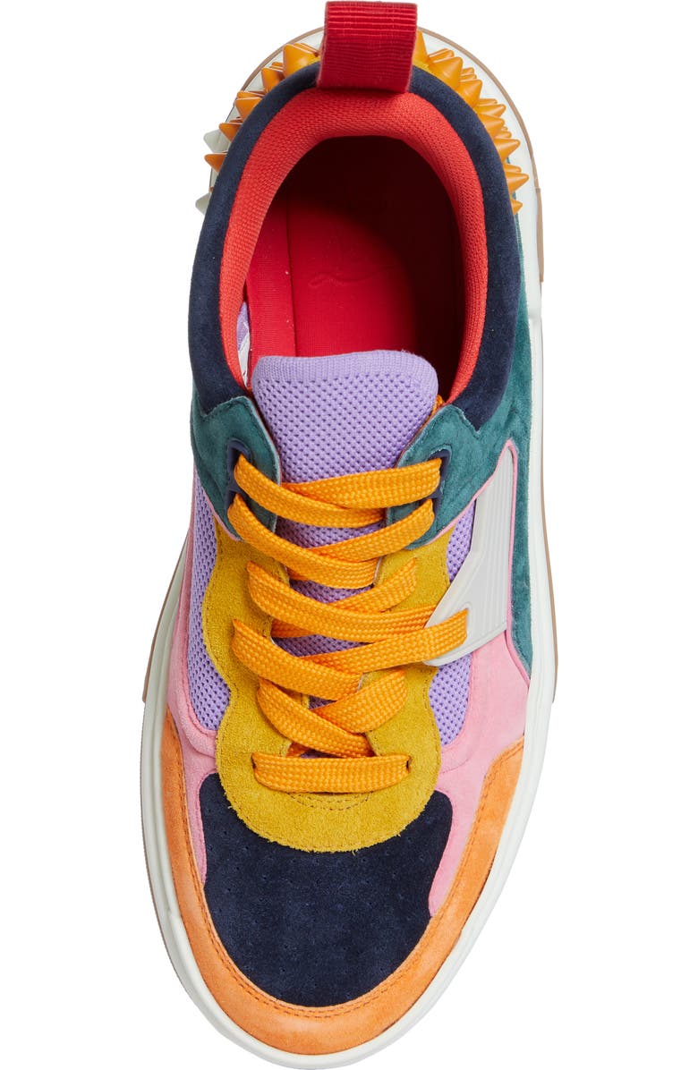 Christian Louboutin Astroloubi Mixed Media Low Top Sneaker, Alternate, color,
