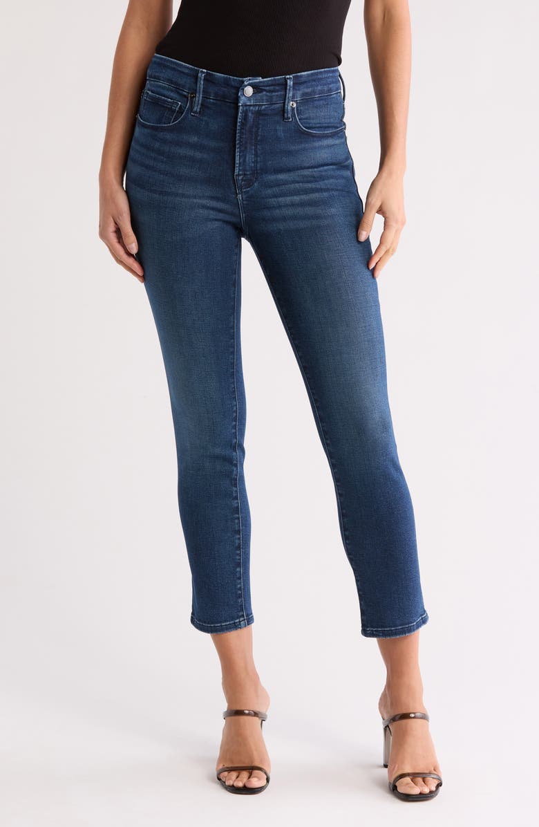 Good American Good Legs Crop Split Hem Jeans, Main, color,