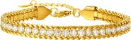 DLORIA Amelia Sparkle Stack Adjustable CZ Chain Bracelet