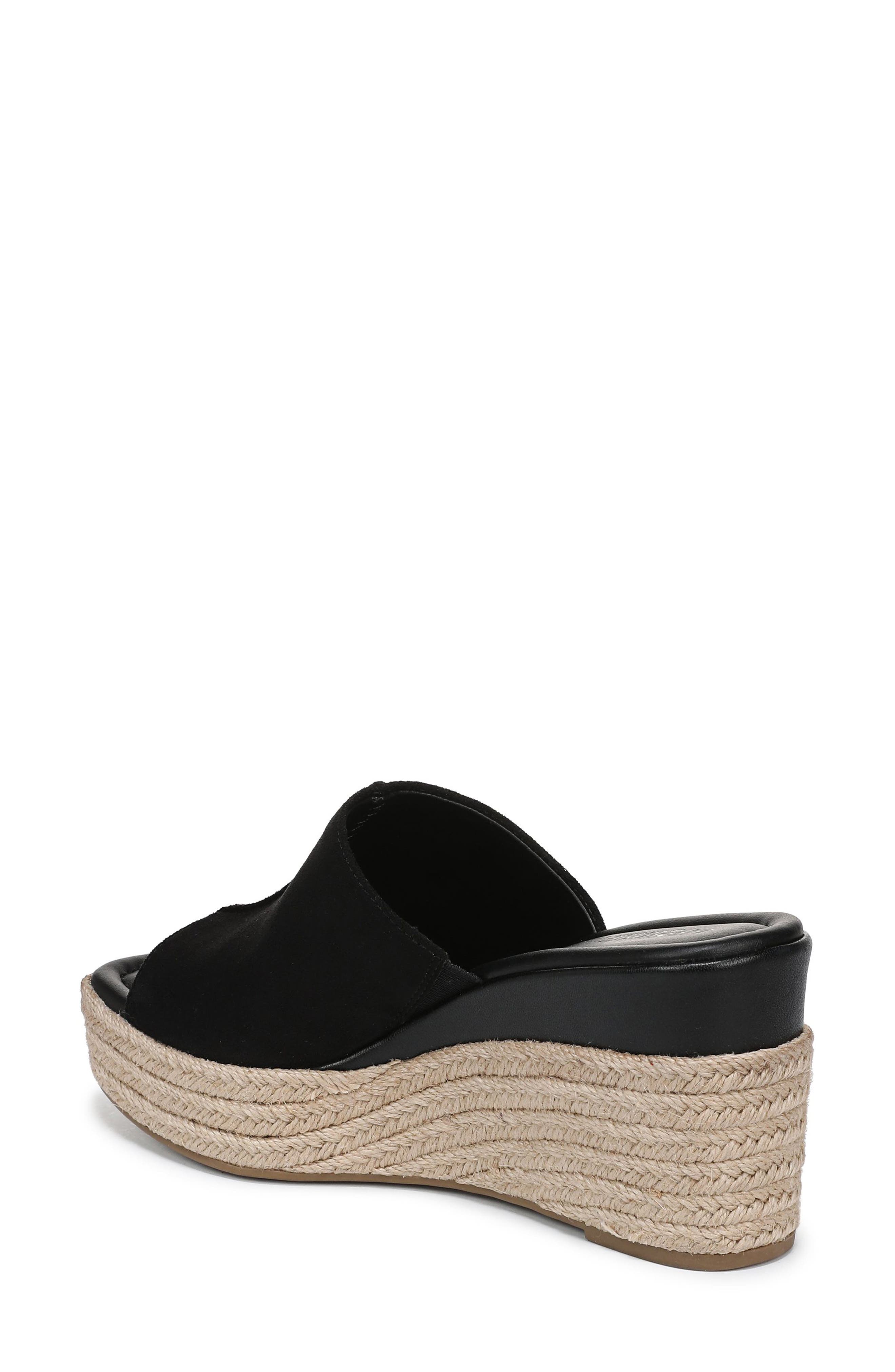 LifeStride Haute Espadrille Platform Wedge Slide Sandal, Alternate, color, Black