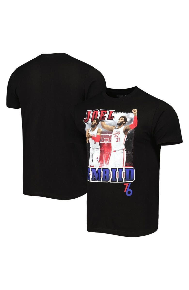 Stadium Essentials Unisex Stadium Essentials Joel Embiid Black Philadelphia 76ers City Edition Double Double Player T-Shirt, Main, color, 