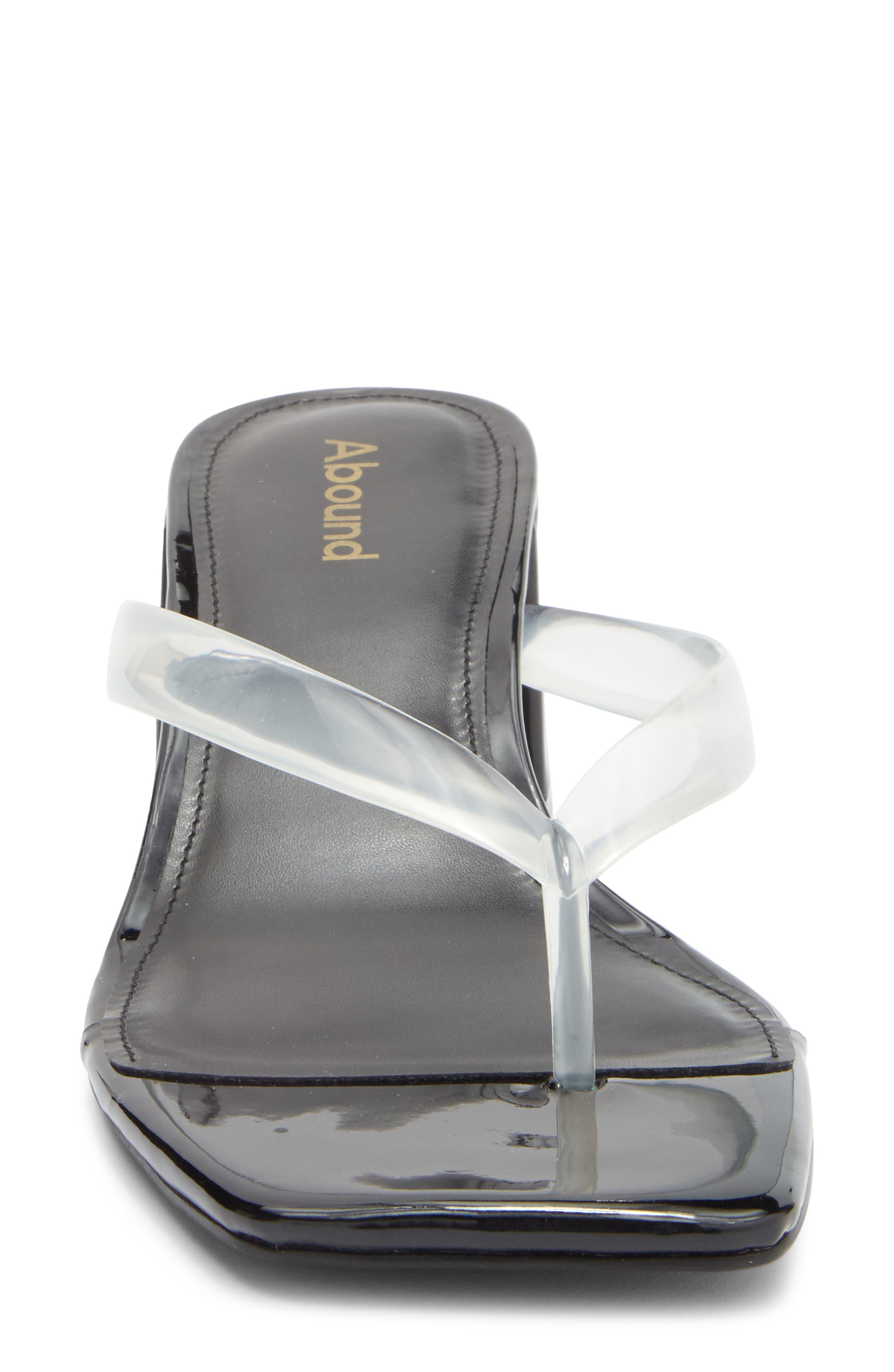 Abound Blayne Block Heel Sandal, Alternate, color, Clear/ Black