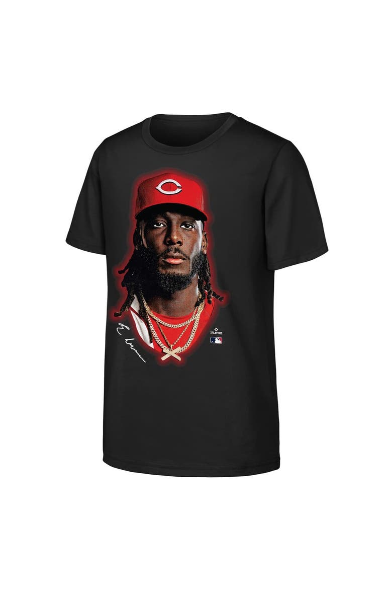 Youth Outerstuff Elly De La Cruz Black Cincinnati Reds Headliner T-Shirt, Main, color, Black