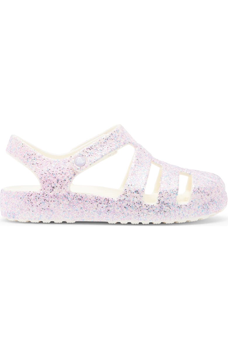 CROCS Kids' Glitter Fisherman Clog, Alternate, color, Chalk