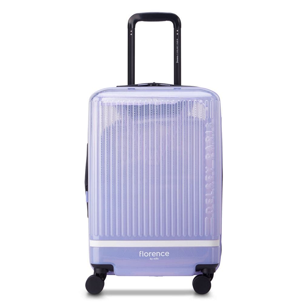 Florence by Mills Gotta Glow Expandable 20" Carry-On Spinner, Main, color, Translucent Purple