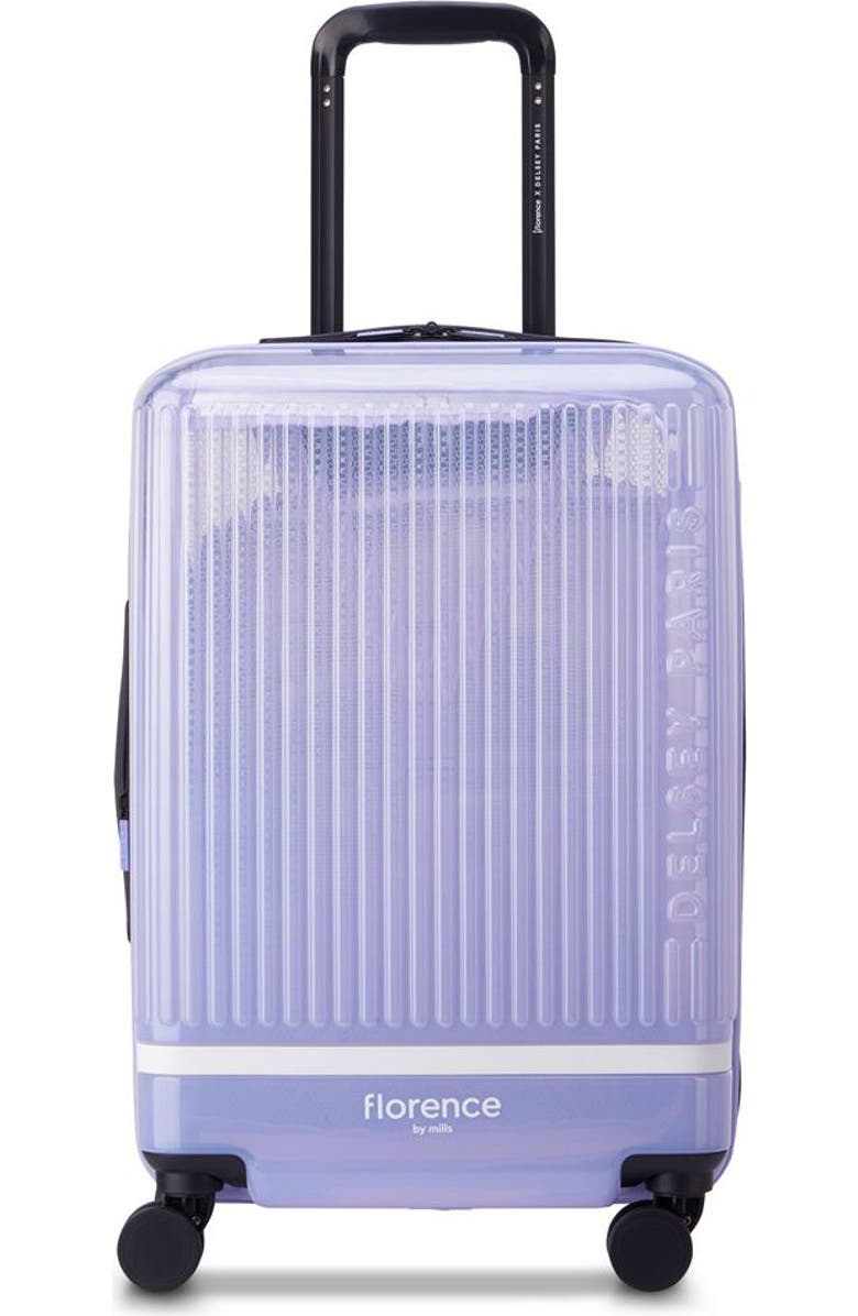 Florence by Mills Gotta Glow Expandable 20" Carry-On Spinner, Main, color, Translucent Purple