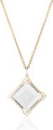 GOSHWARA Gossip Fancy Cut Rock Crystal & Pavé Diamond Pendant Necklace