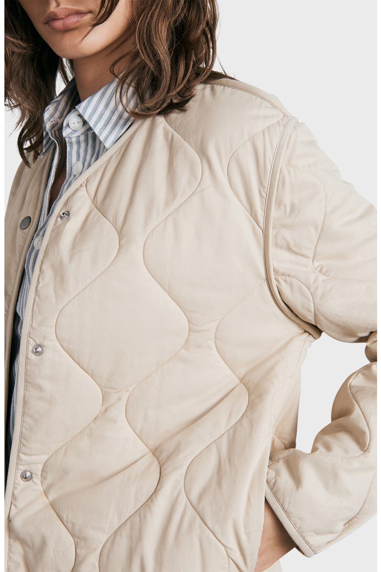 Remi Quilted Jacket, Alternate, color, WHITCREAM