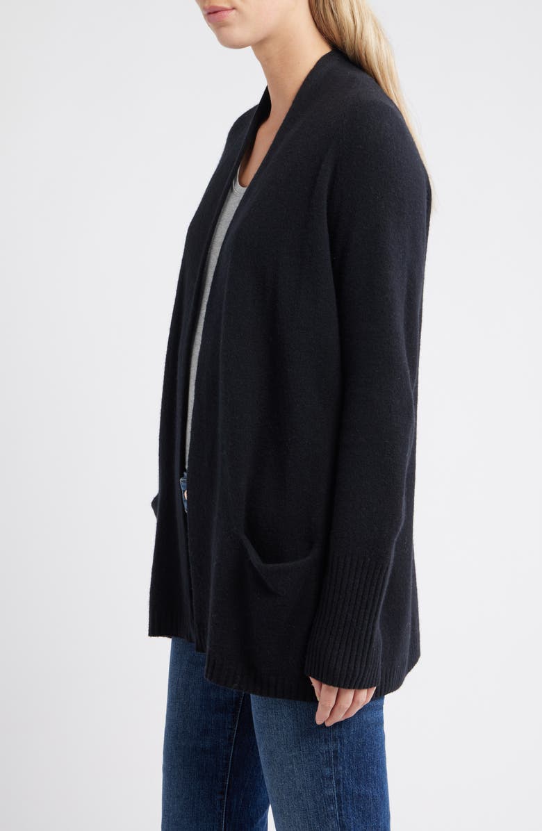 Caslon<sup>®</sup> Open Front Cardigan, Alternate, color, Black