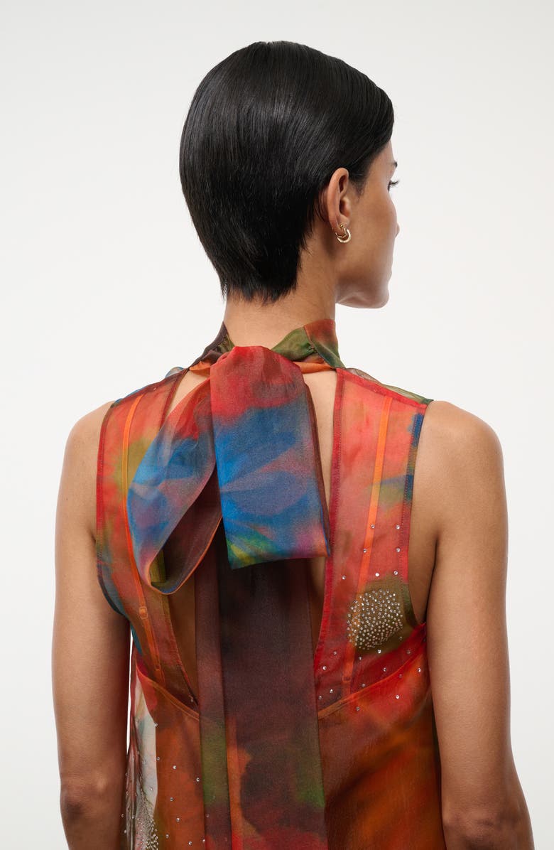 STAUD Albee Bead Detail Minidress, Alternate, color, Superbloom