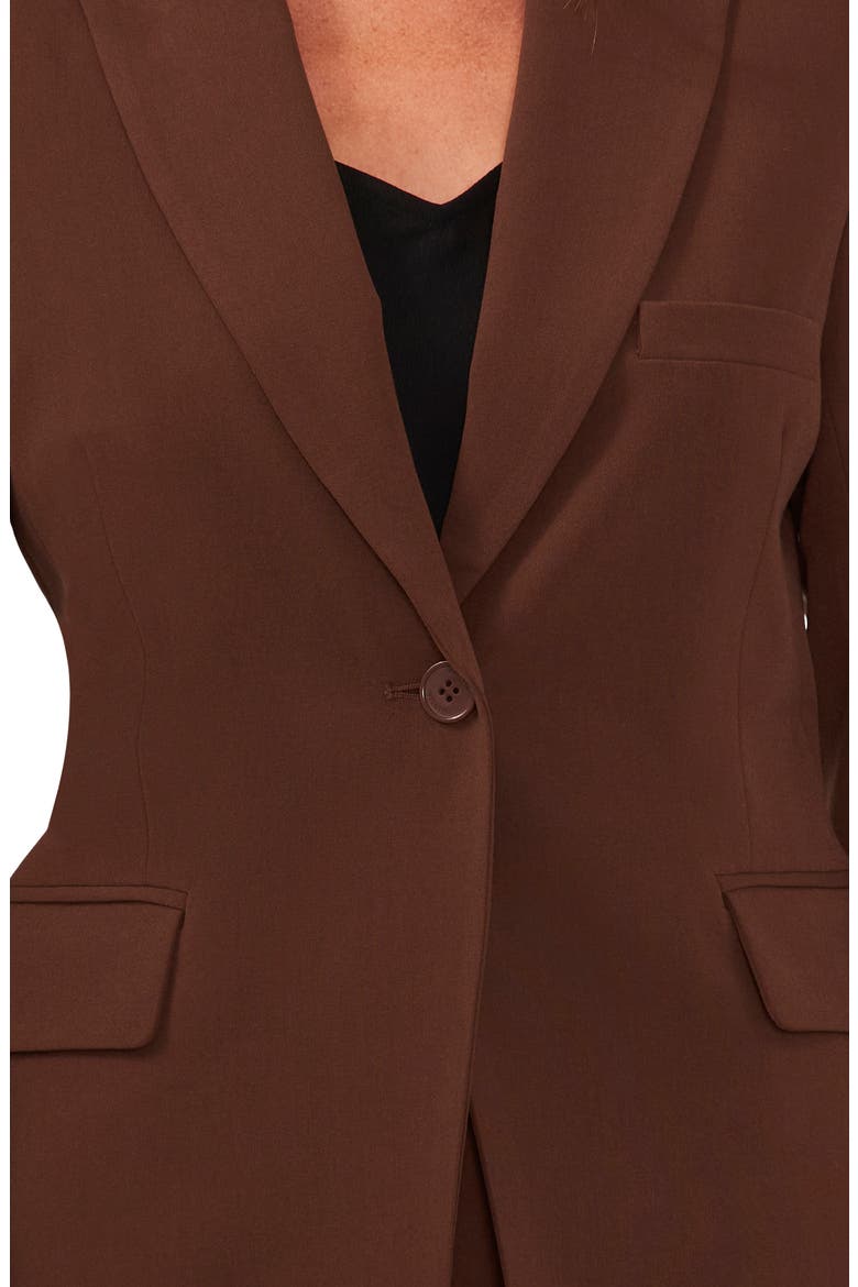 One-Button Blazer, Alternate, color, CHOCOLATE FONDANT
