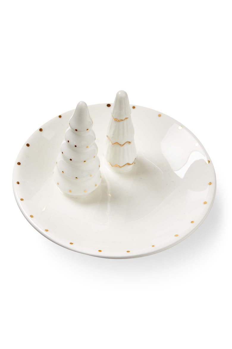 Starlight Ring Trinket Dish Decorative Ceramic Bowl Gold, Main, color, Gold