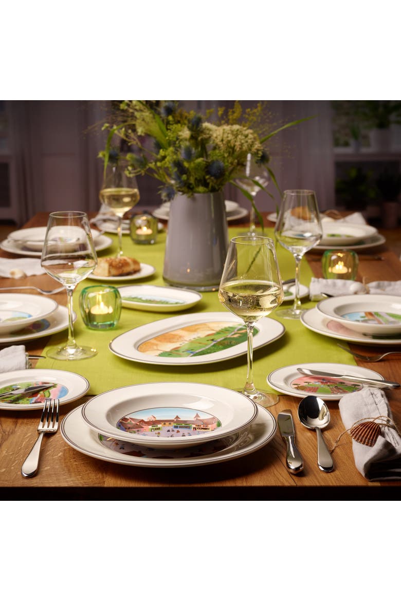 Design Naif Dinner Plate #5 By the Fireside, Alternate, color, None