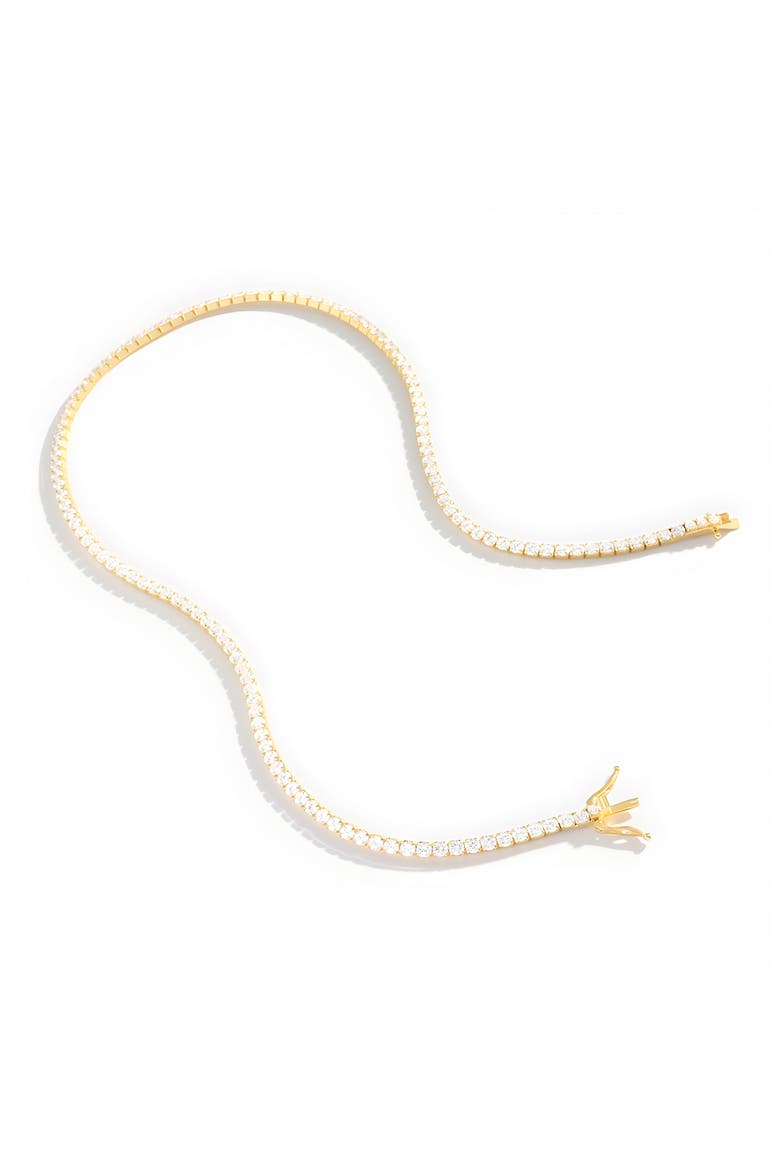 3mm Tennis Necklace, Alternate, color, 18k Gold Plated