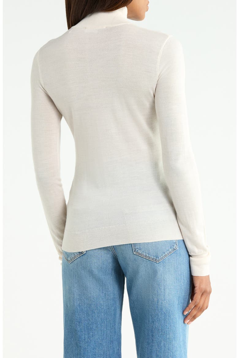 Slim Fit Wool Turtleneck Sweater, Alternate, color, CREA