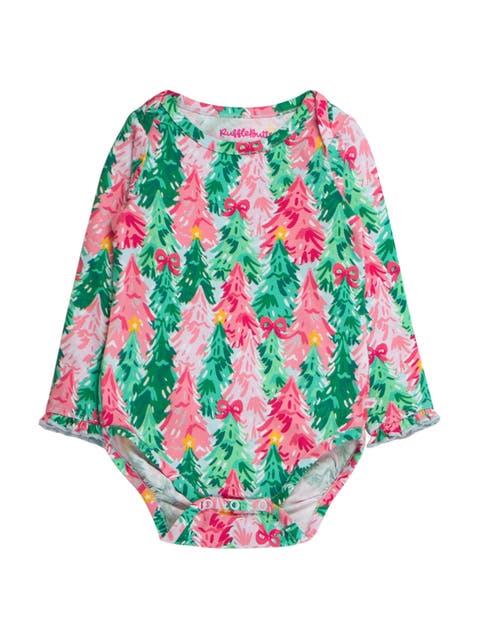 Baby/Toddler Girls Knit Long Sleeve Ruffle Layering Bodysuit