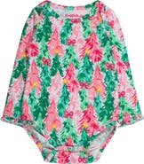 RuffleButts Baby/Toddler Girls Knit Long Sleeve Ruffle Layering Bodysuit