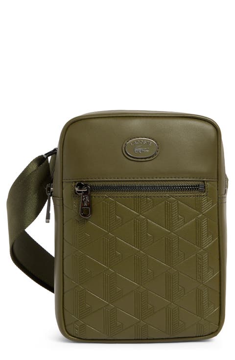 Nomogramme Monogram Embossed Faux Leather Messenger Bag