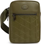Lacoste Nomogramme Monogram Embossed Faux Leather Messenger Bag