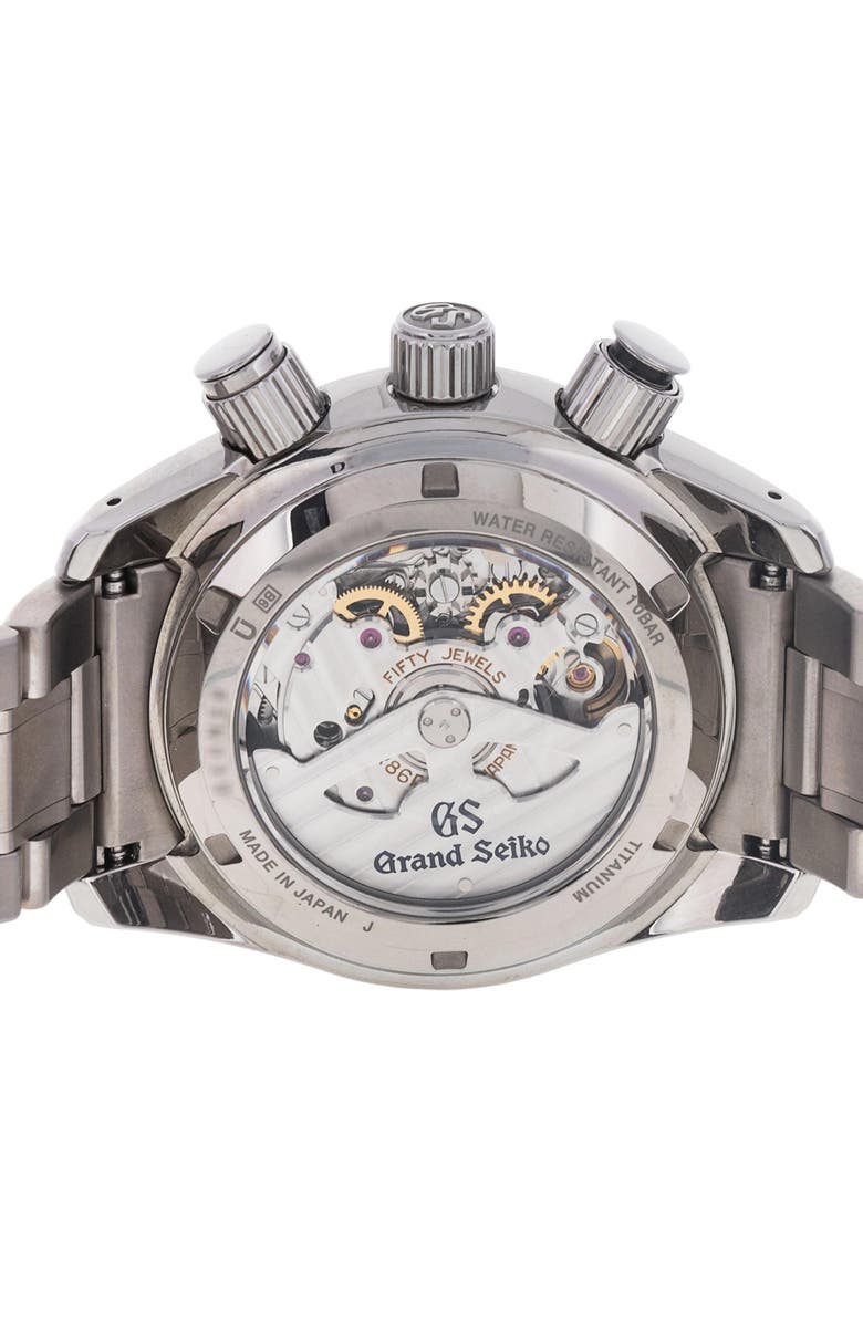 Watchfinder & Co. Grand Seiko Preowned 2021 Spring Drive SBGC205 Bracelet Watch, 43.5mm, Alternate, color, Black