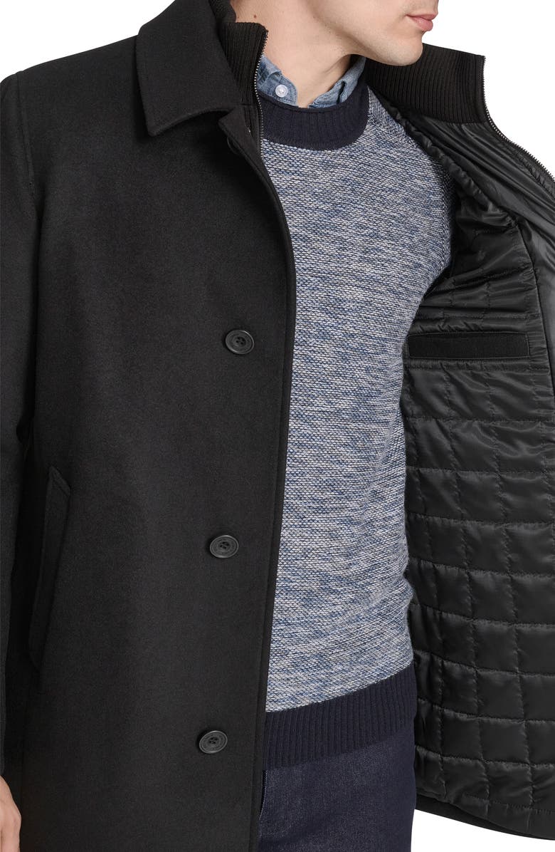 Kenneth Cole New York Single Button Wool Blend Knit Blazer, Alternate, color, Black