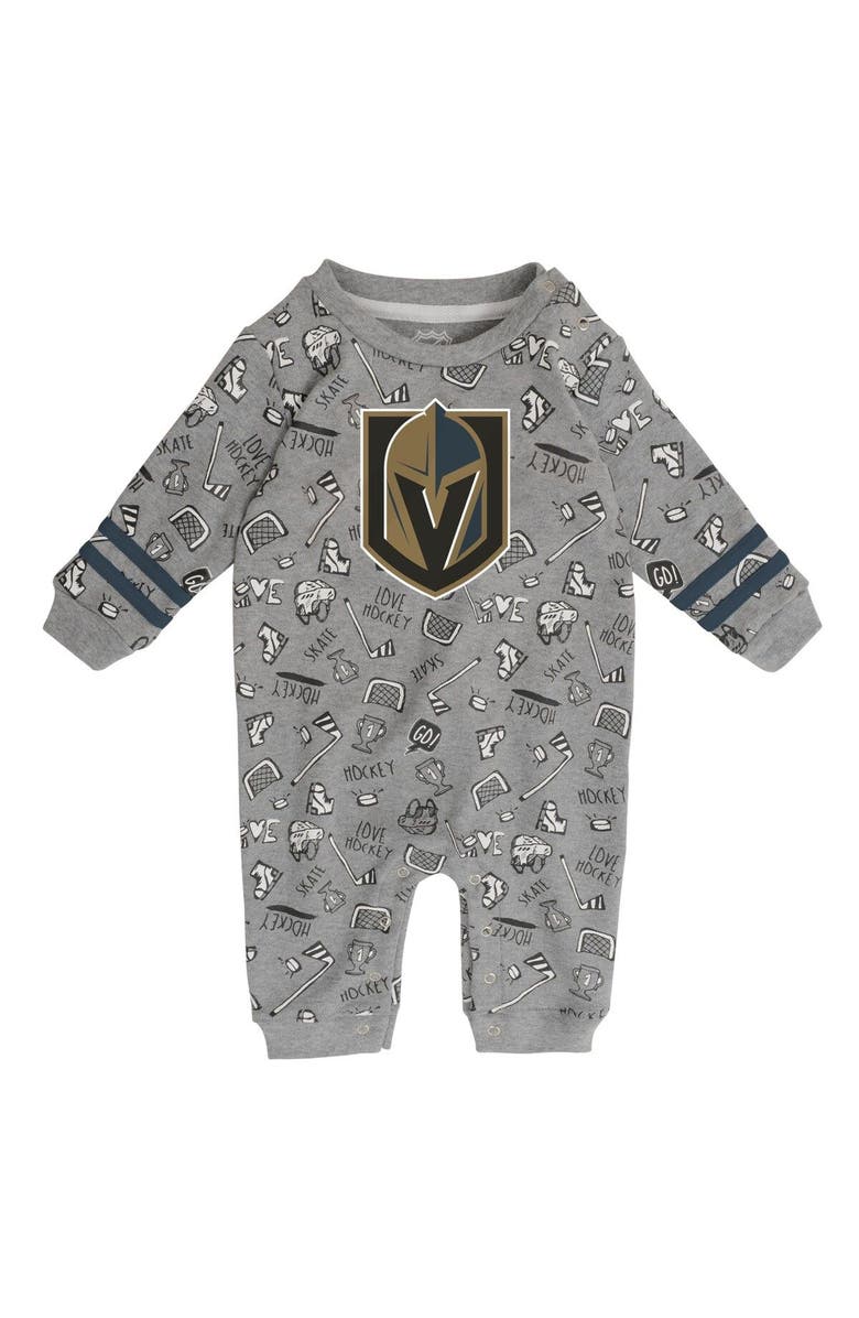 Outerstuff Infant Heather Gray Vegas Golden Knights Gifted Player Long Sleeve Jumper, Main, color, 