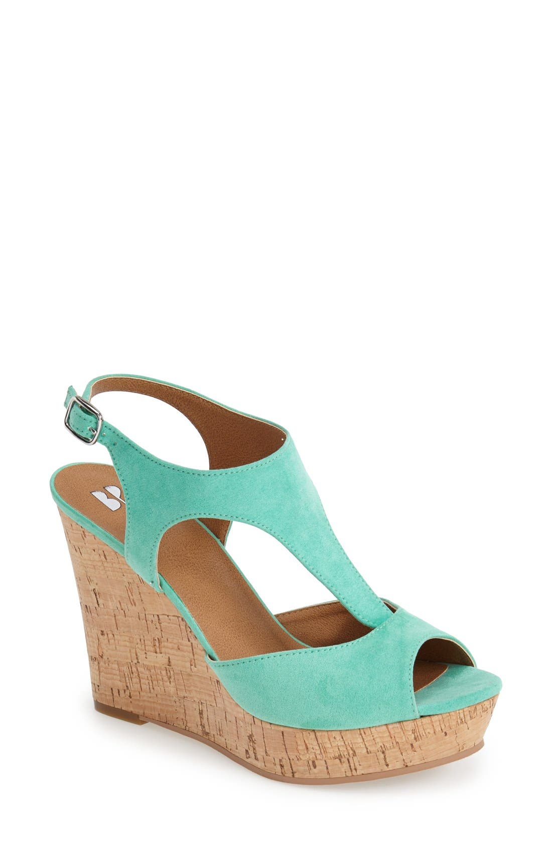 BP. 'Springs' Peep Toe Wedge Sandal, Main, color, 