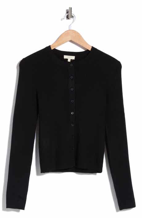 Ribbed Button Front Cardigan