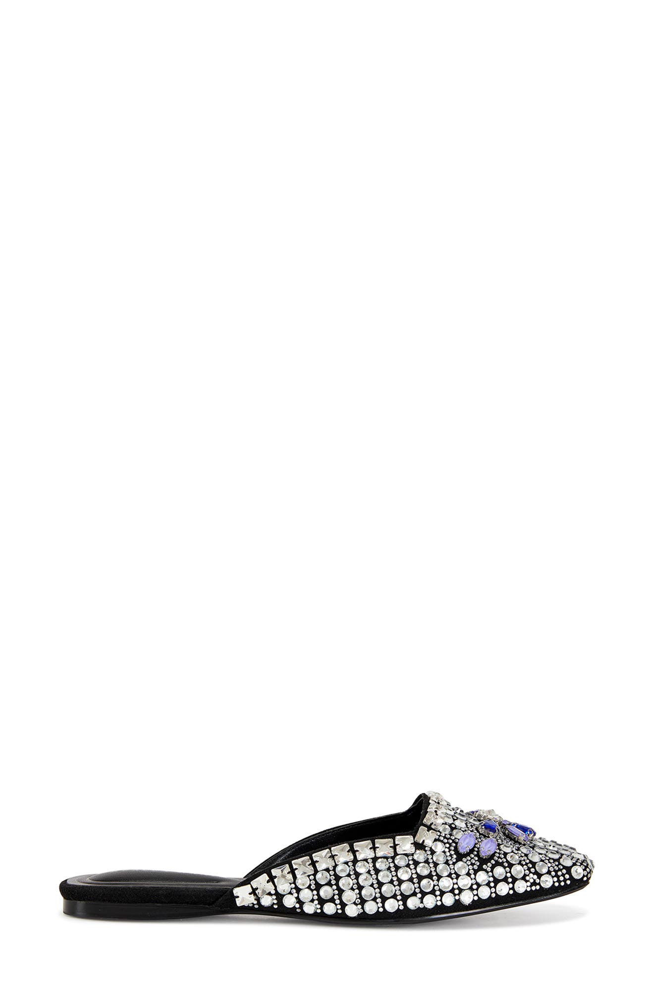 AZALEA WANG Nelsat Embellished Mule, Alternate, color, Black