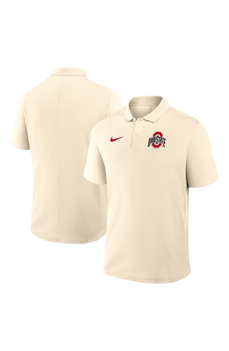 Nike Men's Nike Tan Ohio State Buckeyes Primary Logo Victory Performance Polo, Main, color, Tan