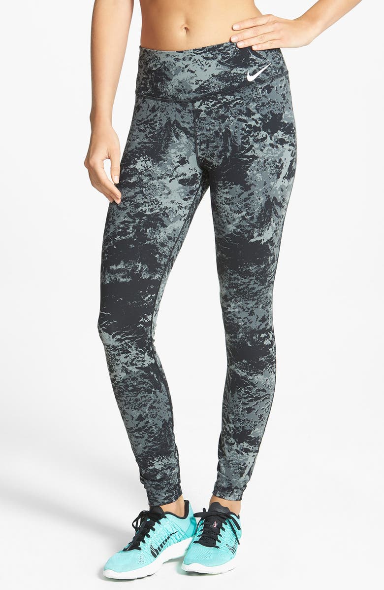 Nike 'Legendary' Print Dri-FIT Tights, Main, color, 
