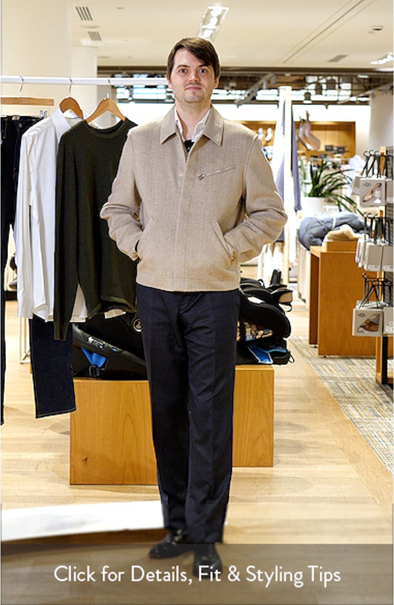 Hayes Herringbone Mixed Media Wool Jacket, sales video thumbnail