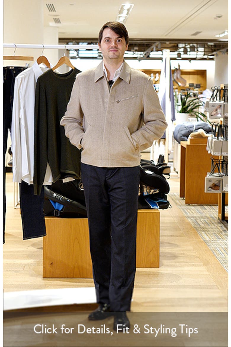 Hayes Herringbone Mixed Media Wool Jacket video