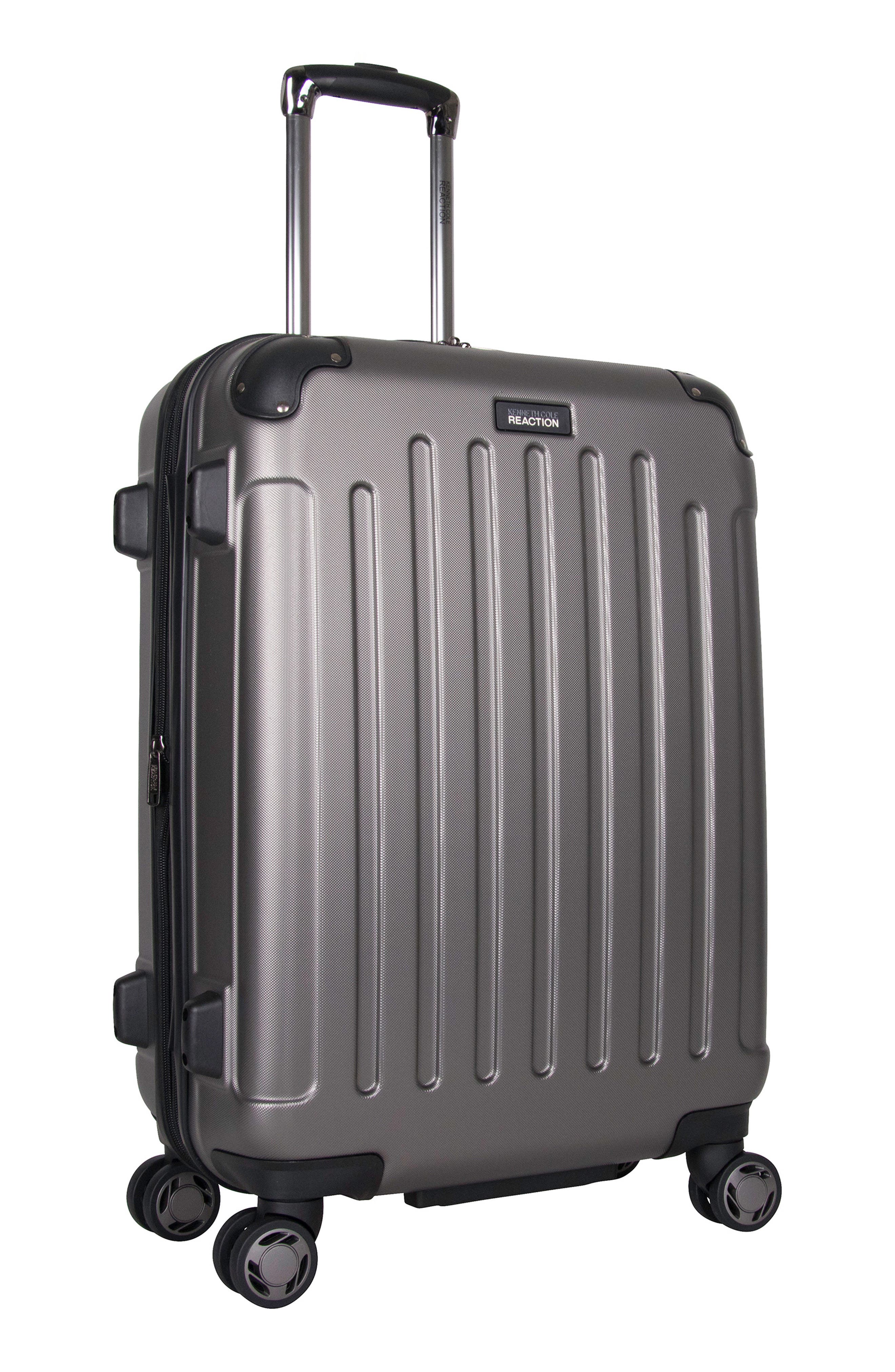 Kenneth Cole Reaction Renegade 24" Lightweight Hardside Expandable Spinner Luggage, Alternate, color, Silver