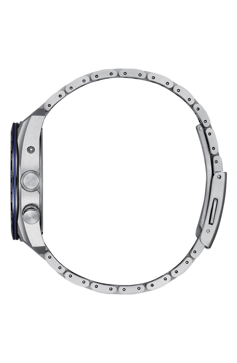 Citizen Attesa UNITE with BLUE Worldtime Automatic Bracelet Watch, 40.6mm, Alternate, color, Silver-Tone