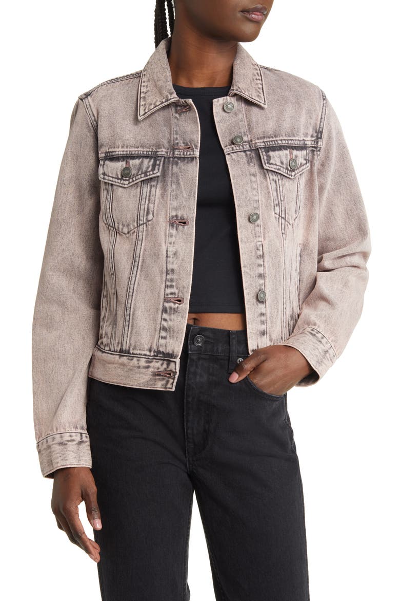 Hay Denim Jacket, Main, color, WASHED PINK