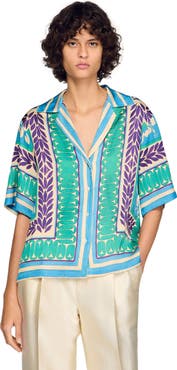 SANDRO Flower print shirt