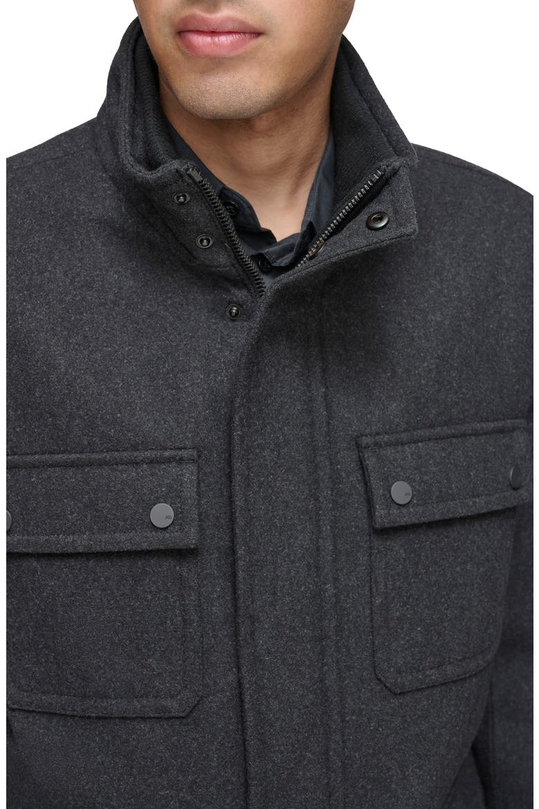 Dunbar Melton Jacket, Alternate, color, CHARCOAL